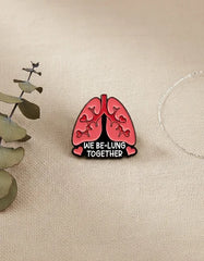Pin Metálico Pulmones We Be Lung Together
