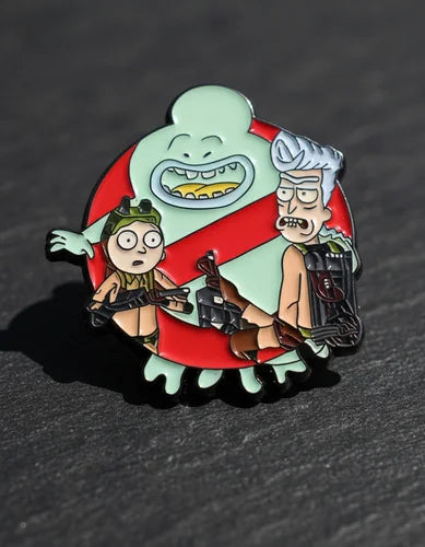 Pin Metálico Rick y Morty Cazafantasmas