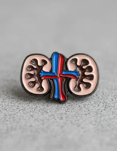 Pin Metálico Riñones con Arterias