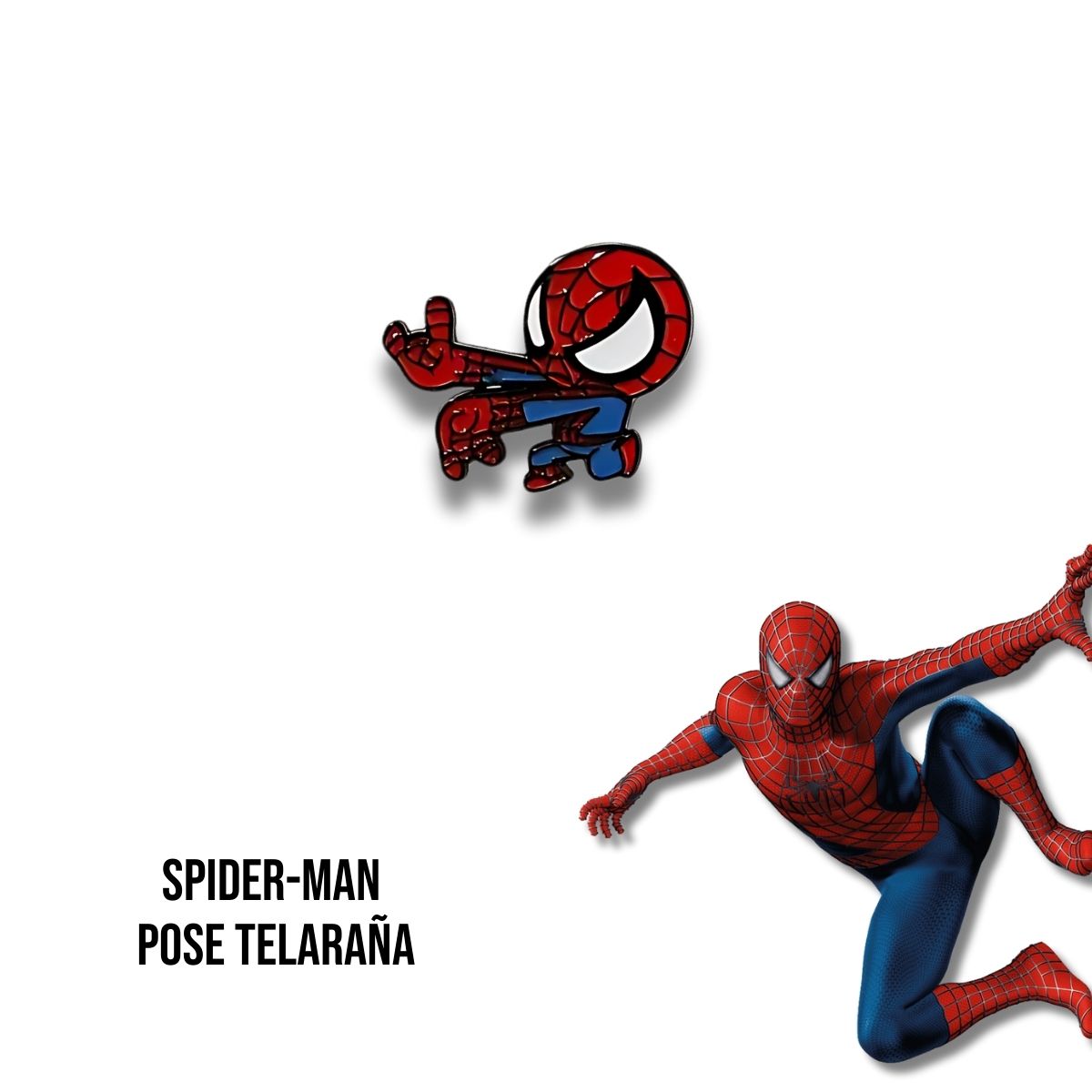 Pin Metálico Spider-Man Pose Telaraña