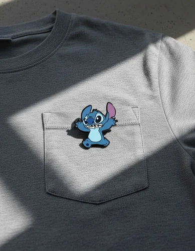 Pin Metálico Stitch Asustado
