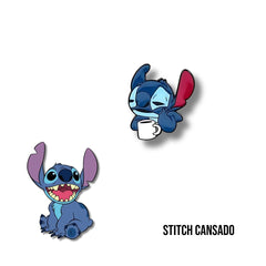 Pin Metálico Stitch Cansado
