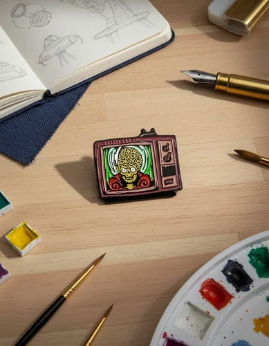 Pin Metálico Televisor Marcianos al Ataque