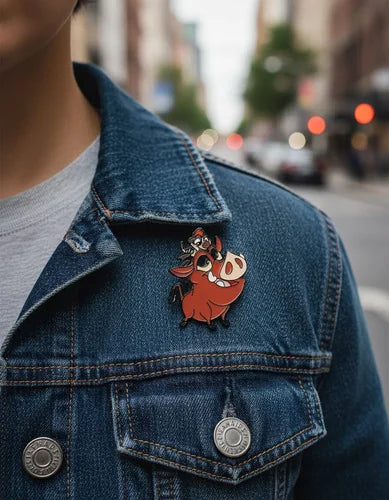 Pin Metálico Timón y Pumbaa Bebés