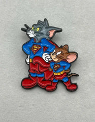 Pin Metálico Tom and Jerry Superman
