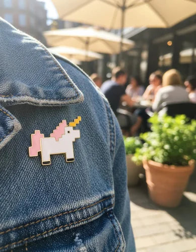 Pin Metálico Unicornio Pixelado