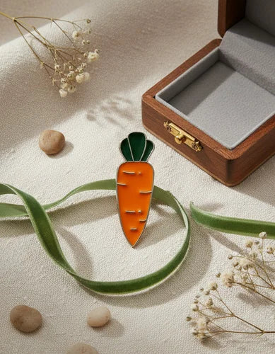 Pin Metálico Zanahoria