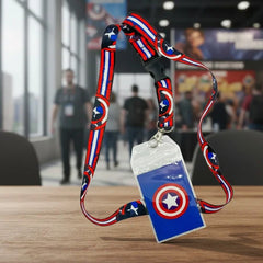 Porta Carnet Cinta Escudo Capitán América