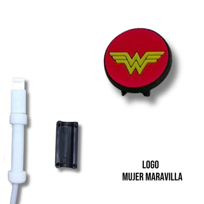 Protector Cable Logo Mujer Maravilla