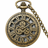 Reloj de Bolsillo Engranajes Números Romanos