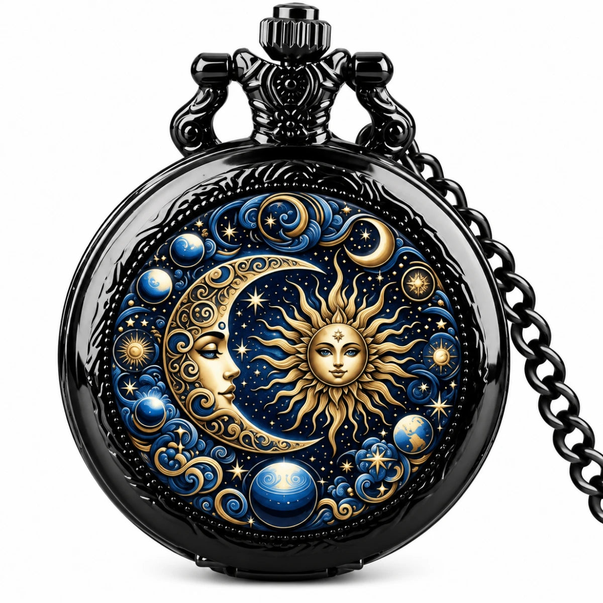 Reloj de Bolsillo Sol y Luna Celestial