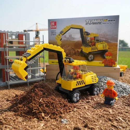 Retroexcavadora Serie Construcción Urbana Tipo Lego
