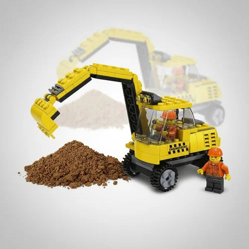Retroexcavadora Serie Construcción Urbana Tipo Lego