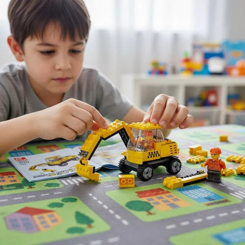 Retroexcavadora Serie Construcción Urbana Tipo Lego