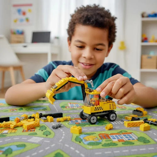 Retroexcavadora Serie Construcción Urbana Tipo Lego