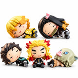Set 5 Figuras Mini Demon Slayer Personajes Dormidos 5 cm