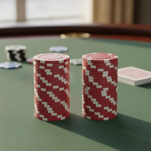 Set Fichas Póker Rojas x 50 Unidades Calidad Casino Vip