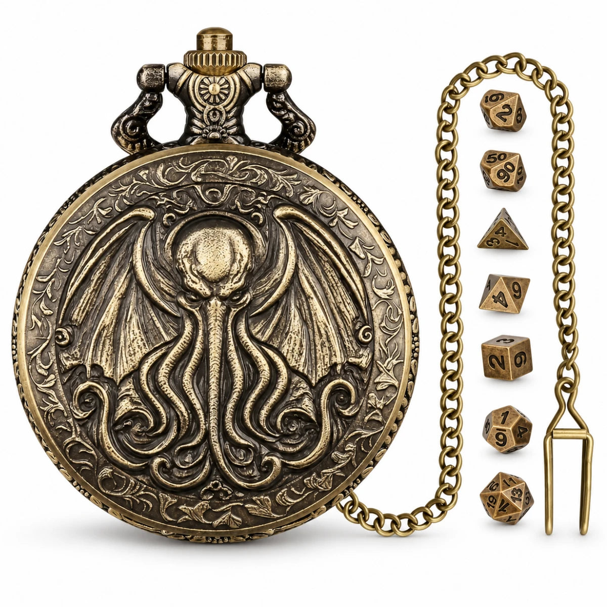 Set de Dados RPG con Estuche Metálico Cthulhu