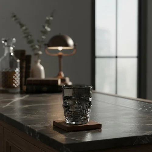 Set x 6 Copas Shots Calavera 48 ml Negras