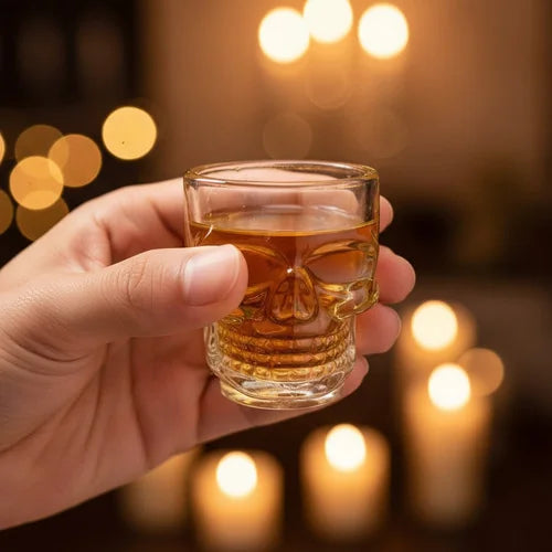 Set x 6 Copas Shots Calavera 48 ml Transparentes