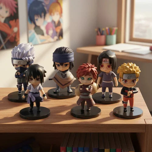 Set x 6 Figuras Naruto 8 CM