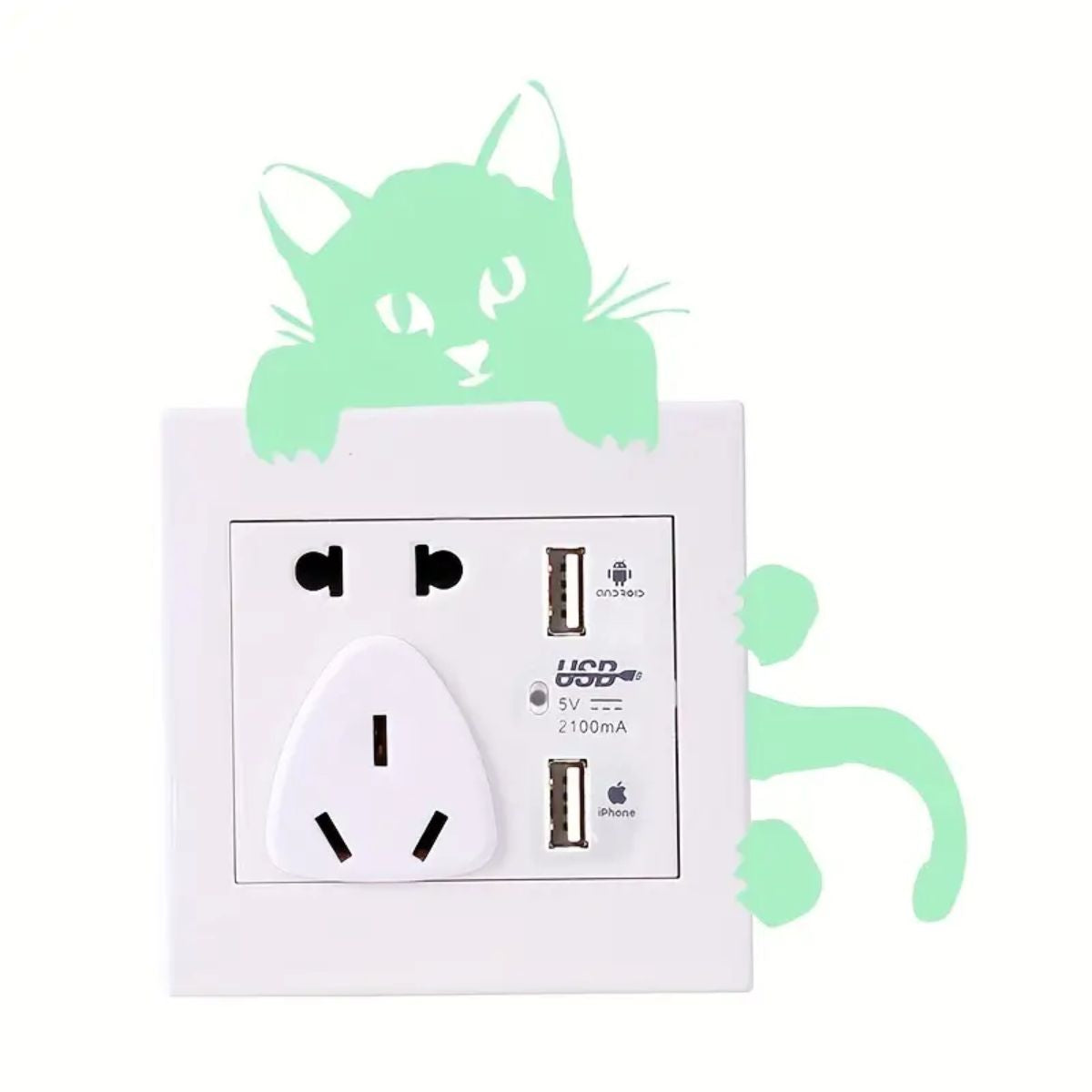 Sticker Luminoso Gatito para Interruptor