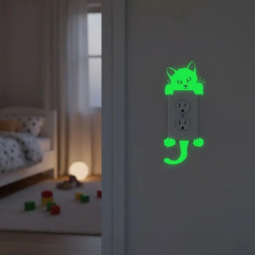 Sticker Luminoso Gatito para Interruptor