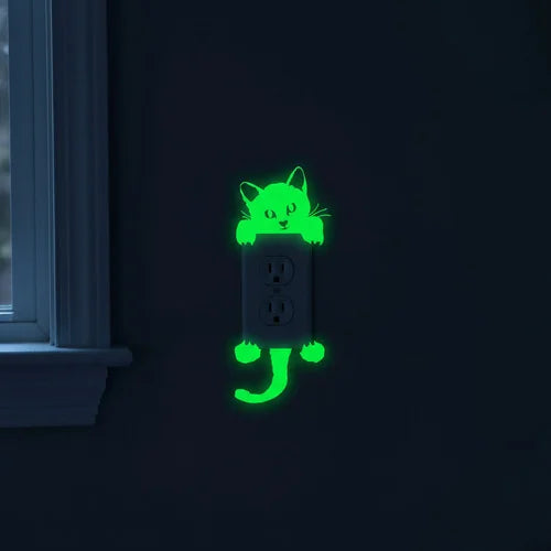 Sticker Luminoso Gatito para Interruptor