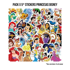Pack x 5 Stickers Princesas Disney