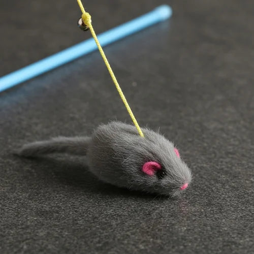 Varita Interactiva con Ratón para Gatos