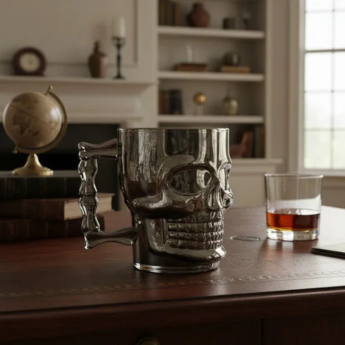 Vaso Cervecero Calavera 500 ml Negro Medio (1 Unidad)