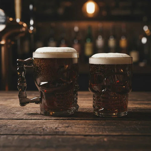 Vaso Cervecero Calavera 500 ml Negro Medio (1 Unidad)