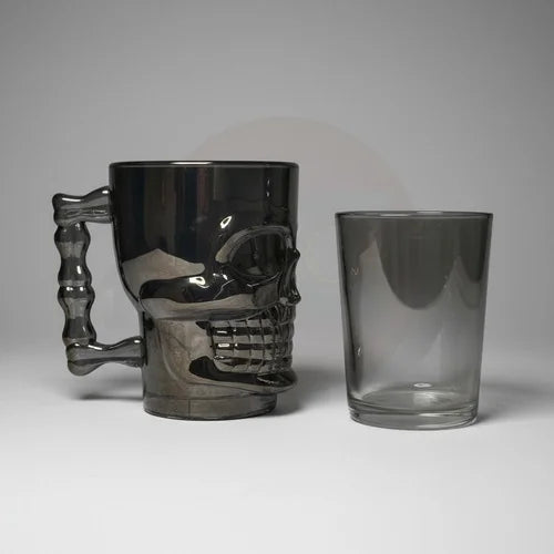 Vaso Cervecero Calavera 500 ml Negro Medio (1 Unidad)