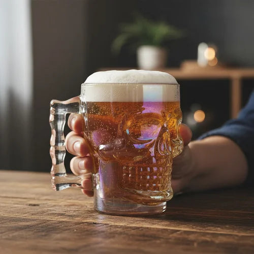 Vaso Cervecero Calavera 500 ml Tornasol (1 Unidad)