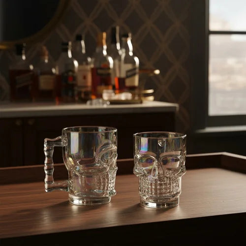 Vaso Cervecero Calavera 500 ml Tornasol (1 Unidad)