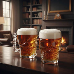 Vaso Cervecero Calavera 500 ml Transparentes (1 Unidad)