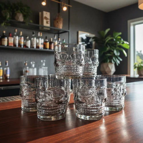 Vaso Whiskero Calavera 290 ml Negro