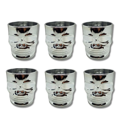 Vaso Whiskero Calavera 290 ml Plateado