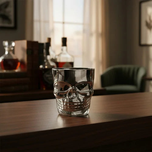 Vaso Whiskero Calavera 290 ml Plateado