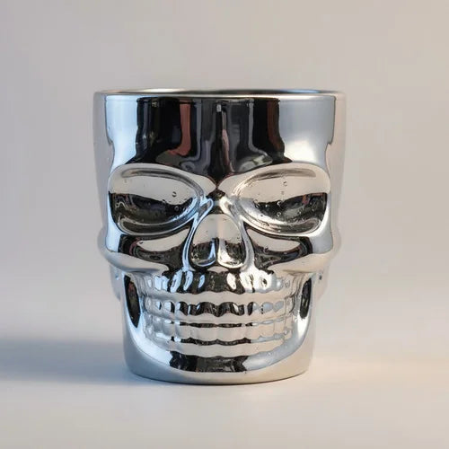 Vaso Whiskero Calavera 290 ml Plateado
