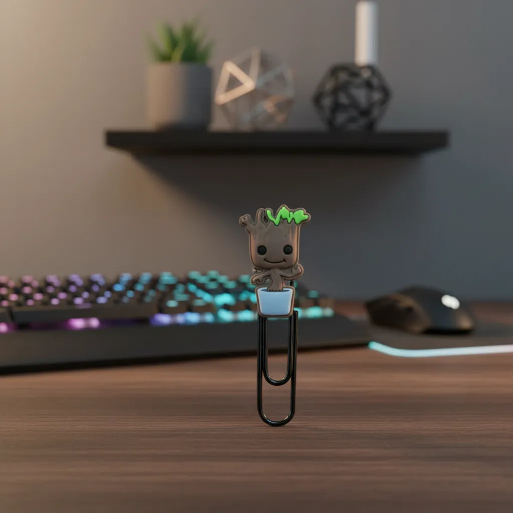 Clips Groot Matera - Foto lifestyle escritorio geek